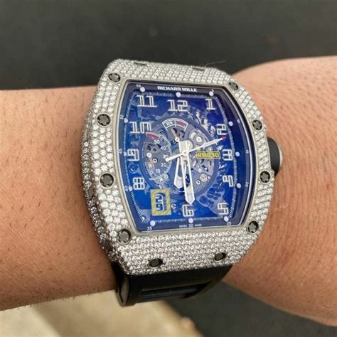 fully iced out richard mille|richard mille price list.